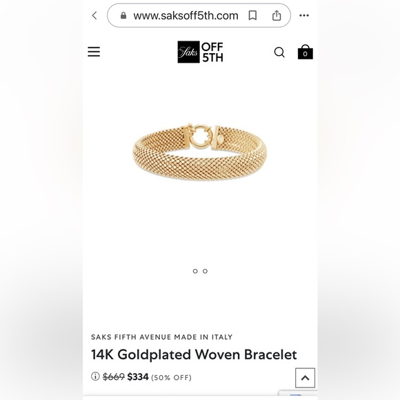 Italian 14K gold plated woven solid sterling silver bangle bracelet - Picture 11 of 11